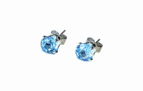 Sterling Silver Swiss Sky blue topaz studs Sterling Silver Swiss Sky blue topaz studs