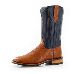 The Colt - Indigo/Cognac Smooth Ostrich The Colt - Indigo/Cognac Smooth Ostrich