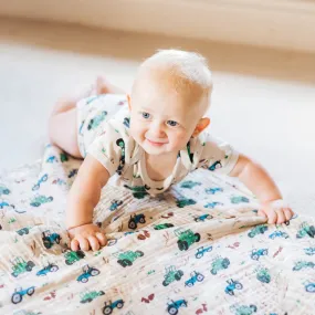 TRACTOR TED - CUDDLE COTTON BLANKET TRACTOR TED - CUDDLE COTTON BLANKET