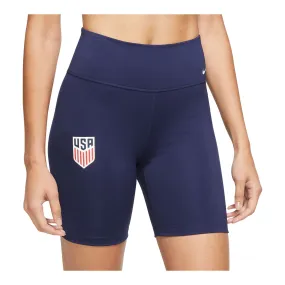Women's Nike USMNT 2023 Mid-Rise Blue Biker Shorts Women's Nike USMNT 2023 Mid-Rise Blue Biker Shorts