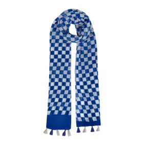Women’s Small Checkerboard Check Lightweight Scarf with Tassels Women’s Small Checkerboard Check Lightweight Scarf with Tassels